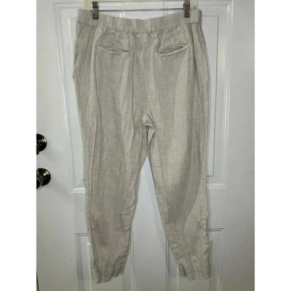CHICO’s Women’s 100% Linen Trousers Pants Size 1R Or 8/10 Light Comfy Travel - Picture 3 of 7